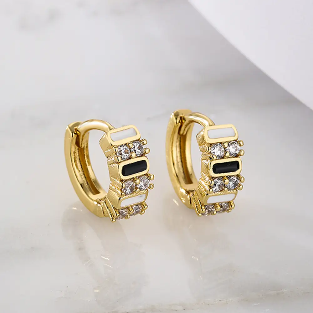 Copper Plated Zircon Earrings for Women - Image 6