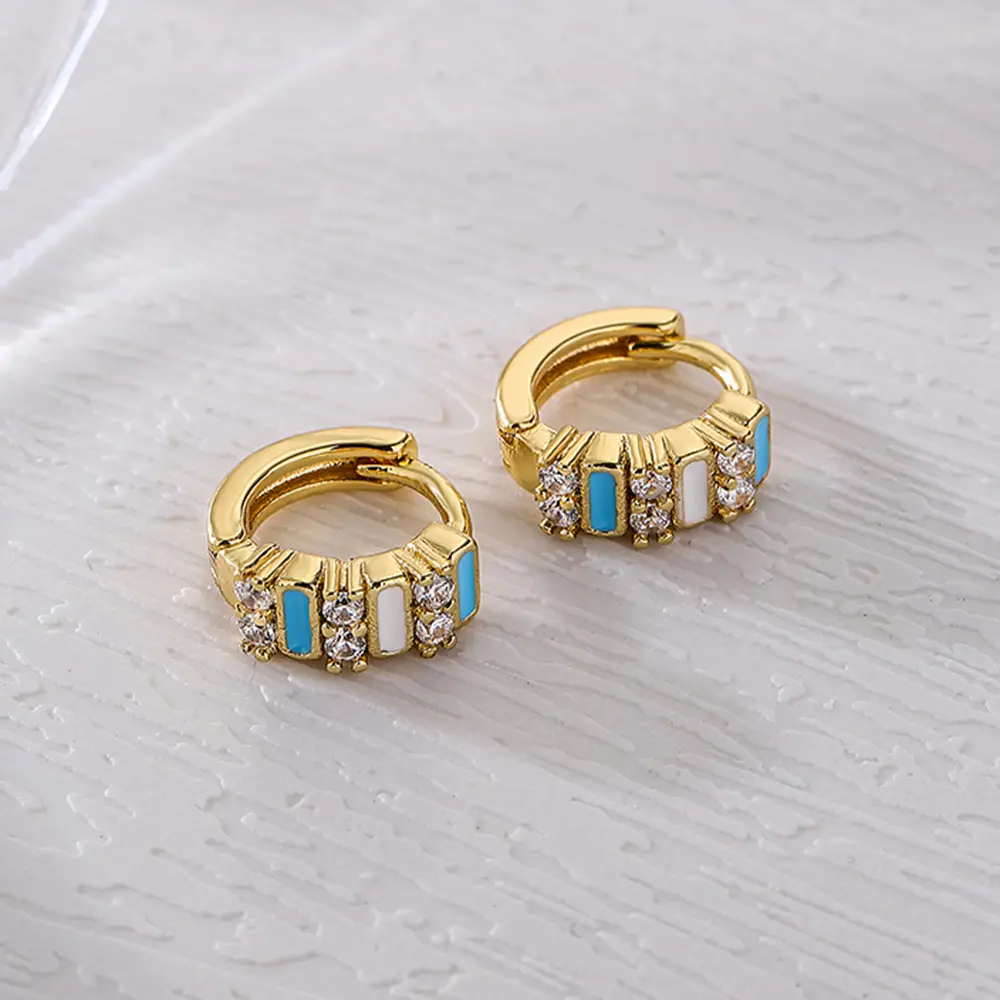 Copper Plated Zircon Earrings for Women - Image 7