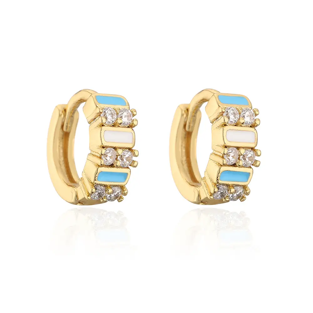 Copper Plated Zircon Earrings for Women - Image 9