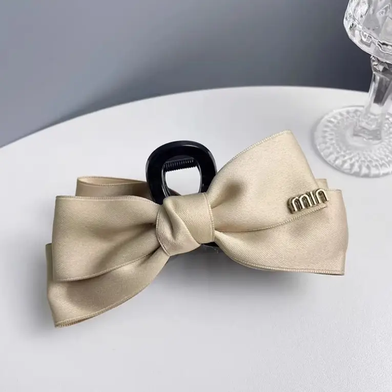 Satin Bow Hairpin Clip Back Head Disc Large Hairpin - Image 10