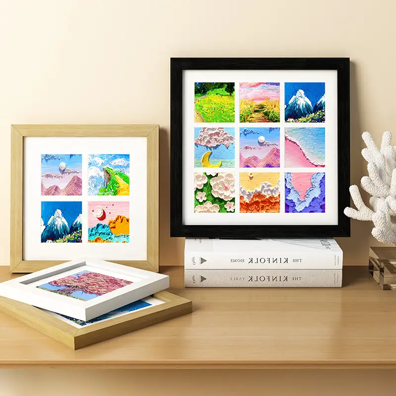 Children's 9-Square Grid Oil Painting Frames - Image 3