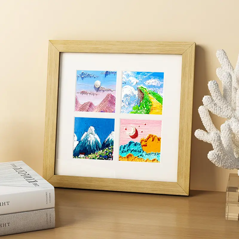 Children's 9-Square Grid Oil Painting Frames - Image 4