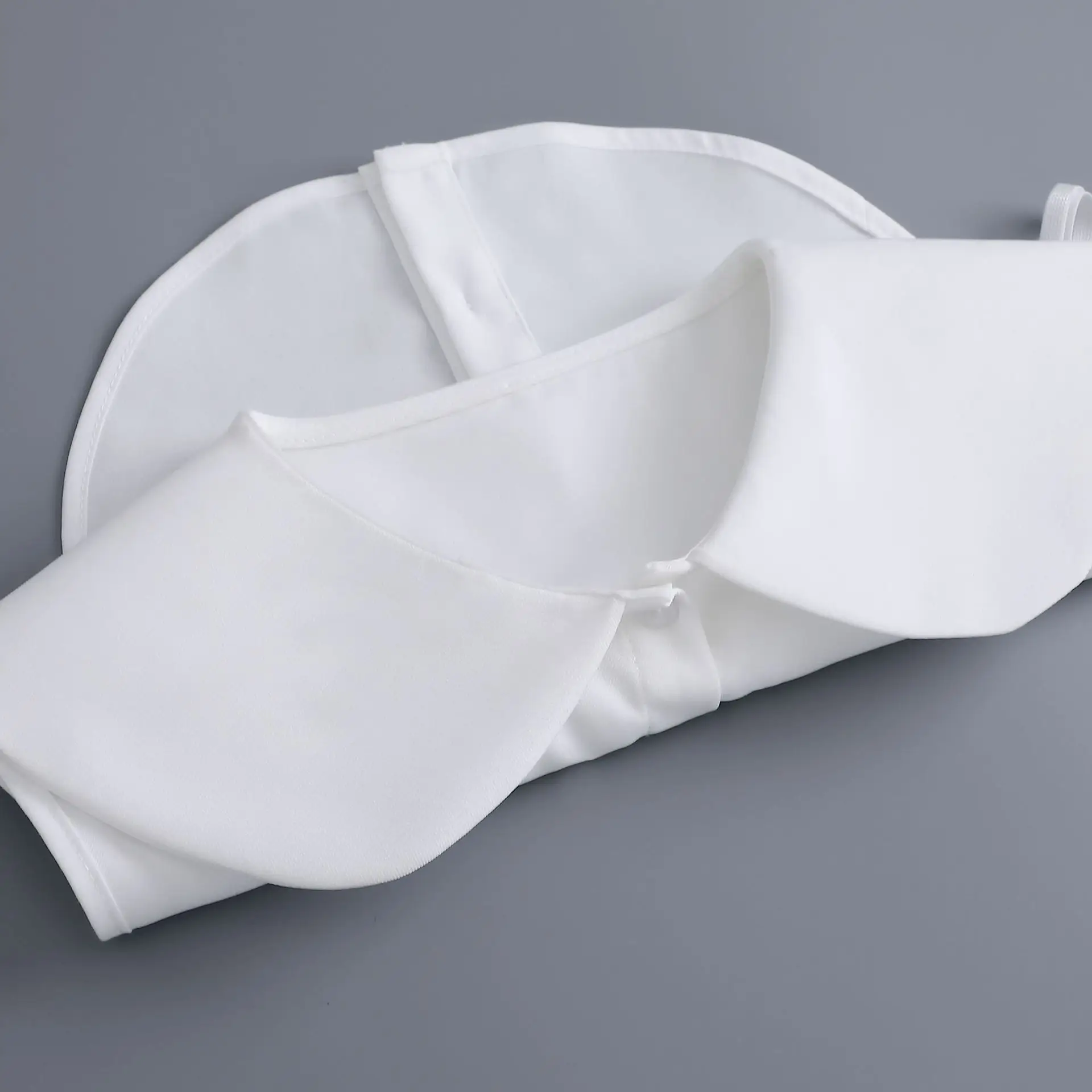 White Chiffon Fake Collar Shirt for Women — feature 16