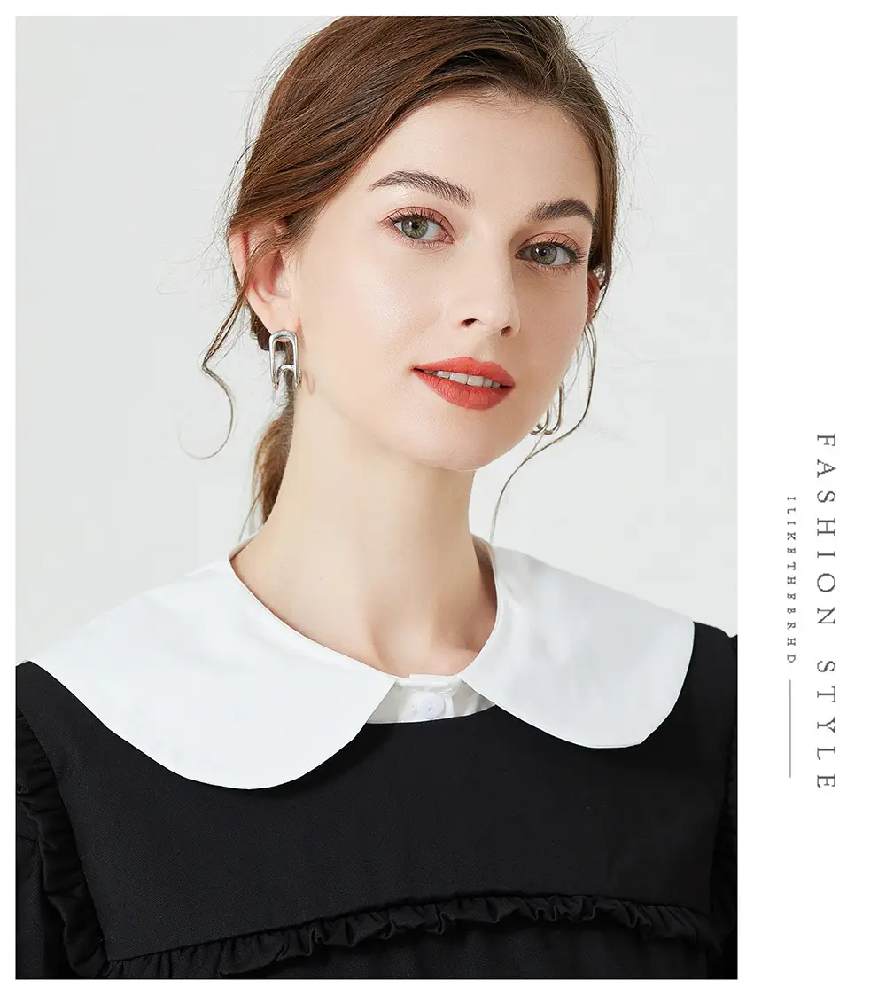 White Chiffon Fake Collar Shirt for Women — feature 5