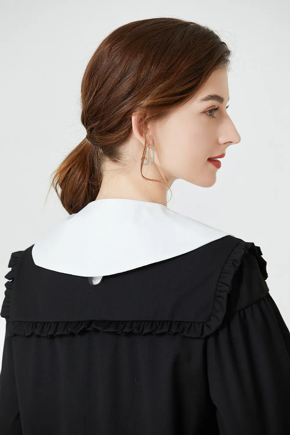 White Chiffon Fake Collar Shirt for Women — feature 9