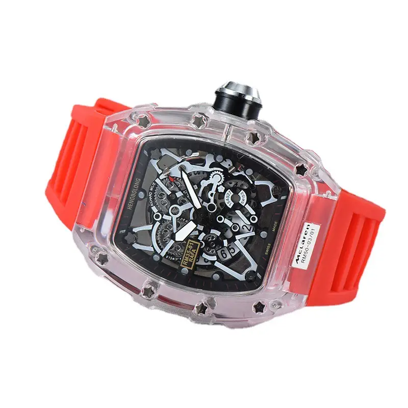 Transparent Rubber Watch with Skeleton Design - Image 12