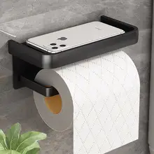 Modern Black Phone & Toilet Paper Holder — feature 4