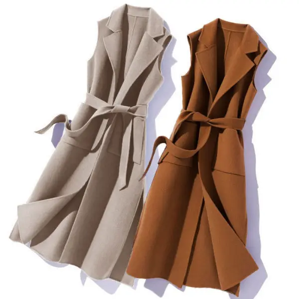 2022 Korean Style Sleeveless Polo Collar Vest Jacket Fat Waist