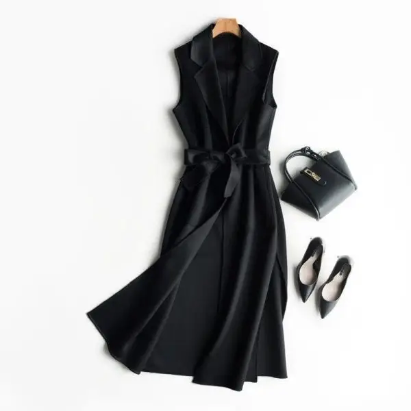 2022 Korean Style Sleeveless Polo Collar Vest Jacket Fat Waist