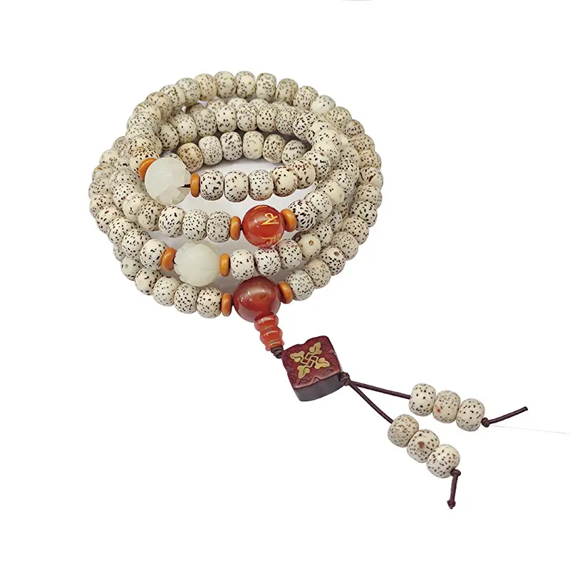 Hainan Xingyue 108 High Density Smooth White Bodhi Seeds Bracelet - Image 7