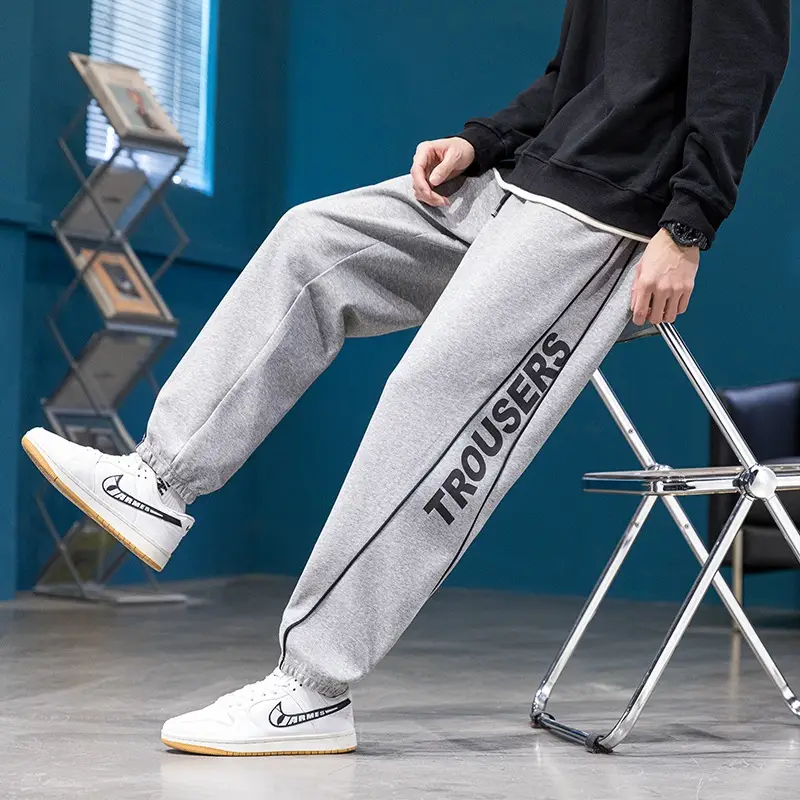 Men's Grey Sweatpants for Spring Autumn 13 Teenagers - Image 8