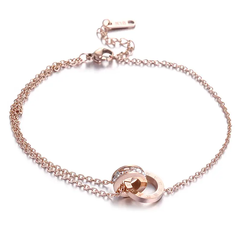18K Gold Double Roman Ring Necklace Set