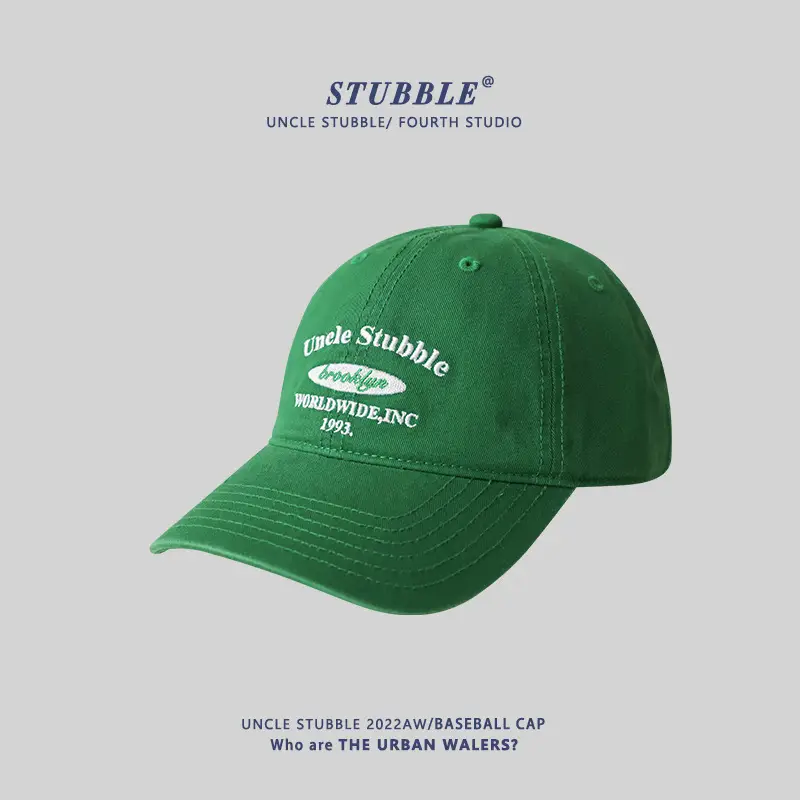 Stubble Uncelebrated Green Embroidered Baseball Cap Men Women