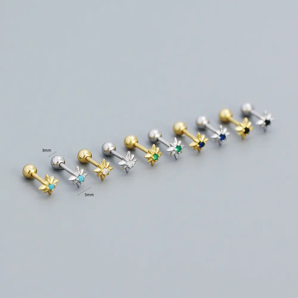 Sterling Silver Star Earrings for Women - Image 14