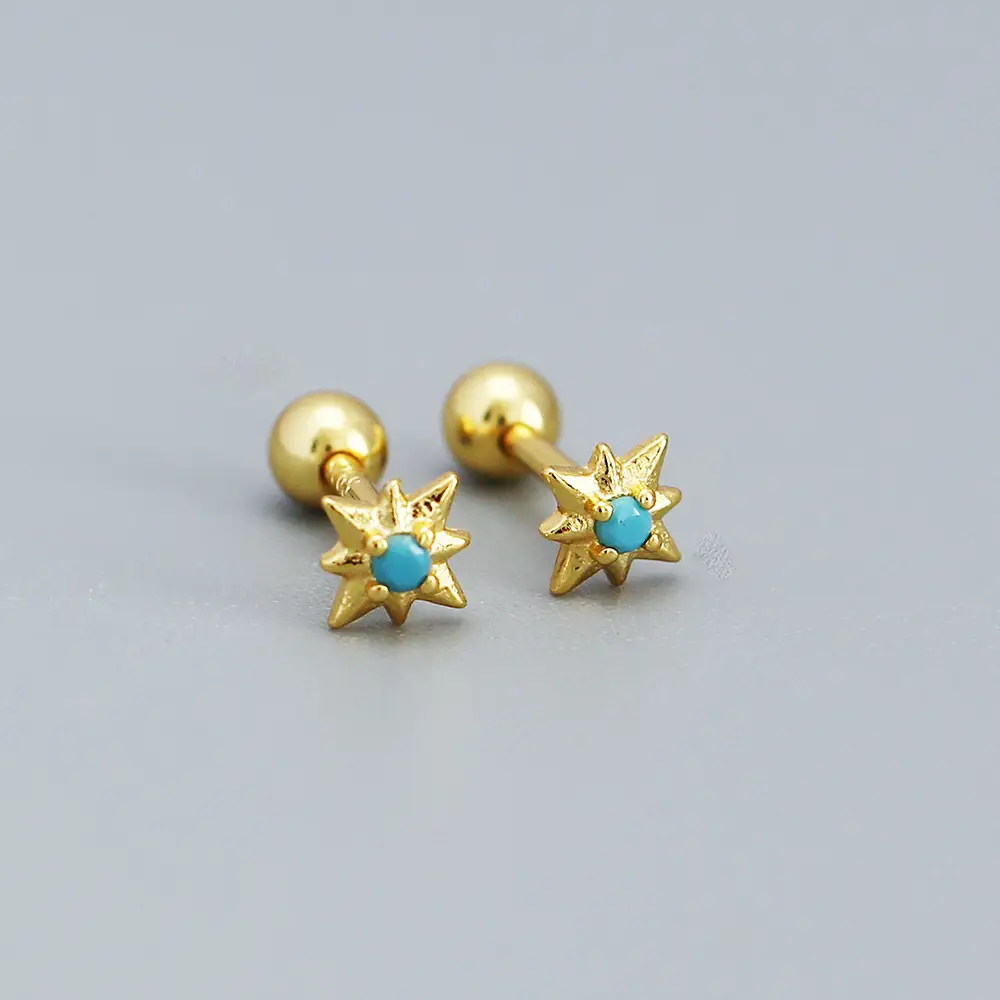 Sterling Silver Star Earrings for Women - Image 10