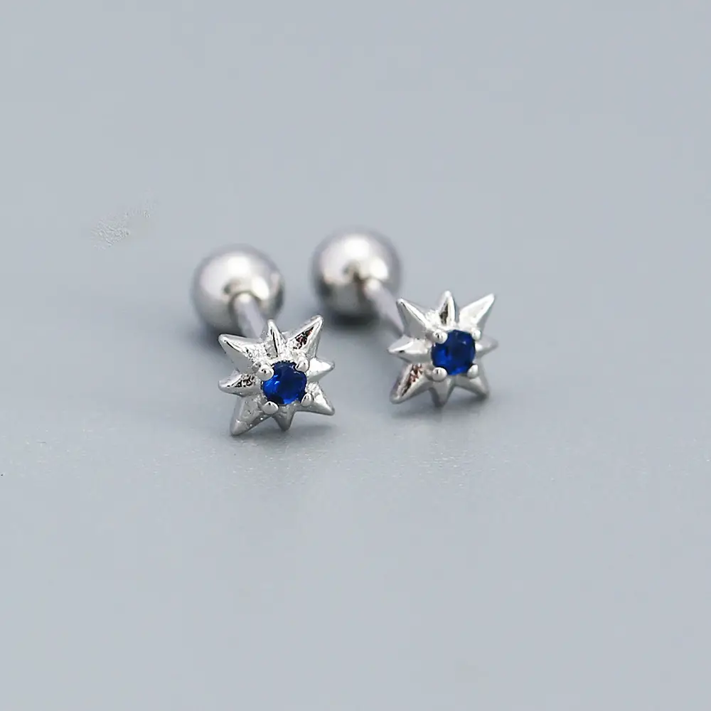 Sterling Silver Star Earrings for Women - Image 5