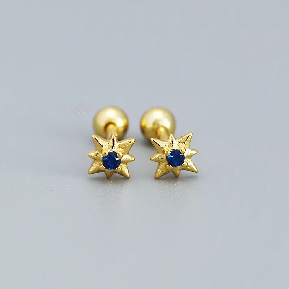 Sterling Silver Star Earrings for Women - Image 6