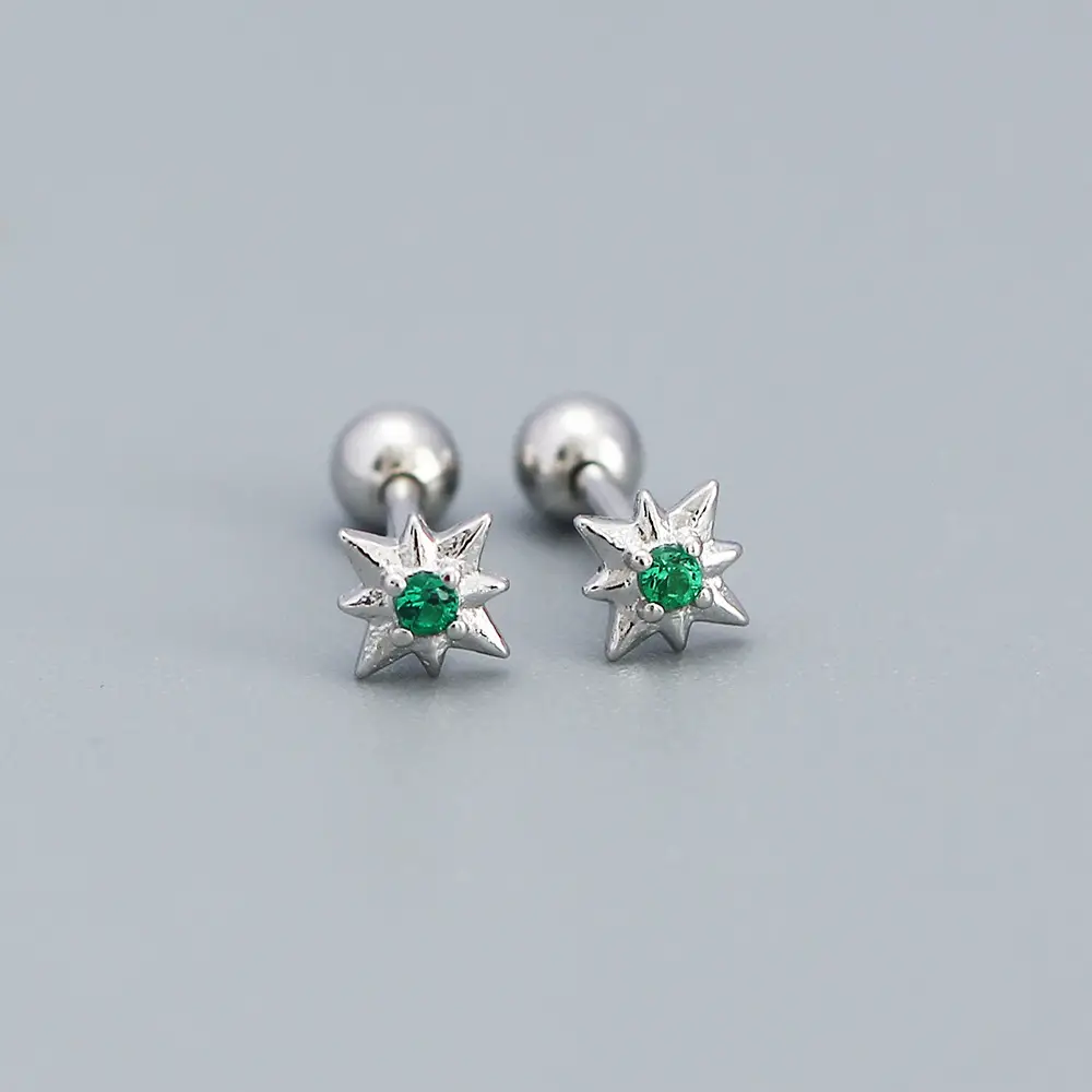 Sterling Silver Star Earrings for Women - Image 7