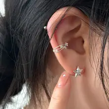 Moonstone Butterfly Ear Clip with Chain — feature 12