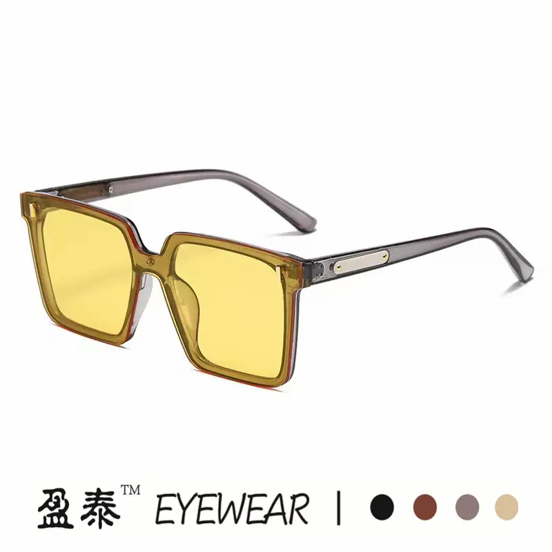 2024 Korean Style Yellow Sunglasses for Women - Image 3