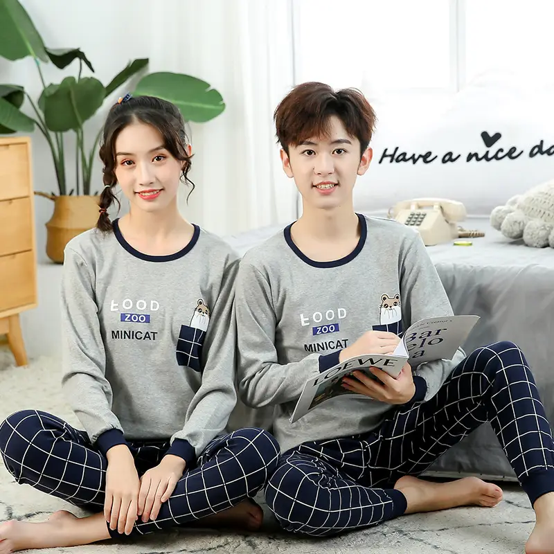 Children's Pure Cotton Soccer Print Pajama Set Grey - Image 16