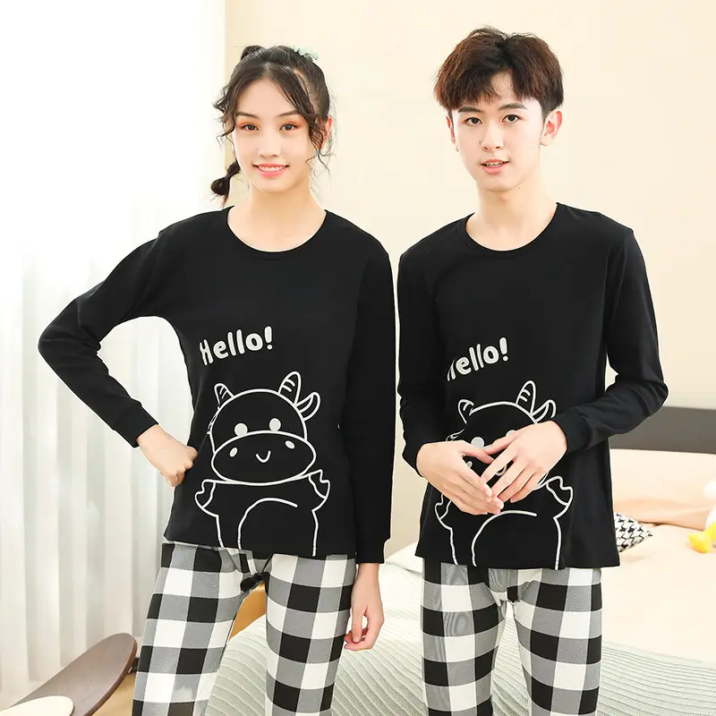 Children's Pure Cotton Soccer Print Pajama Set Grey - Image 21
