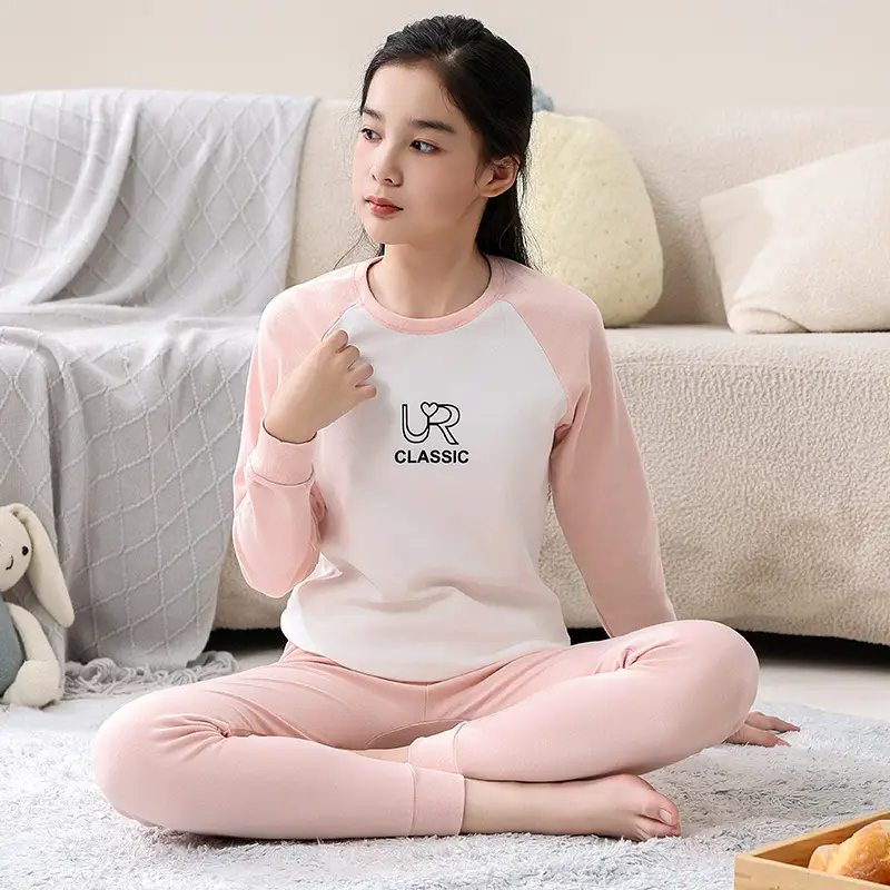 Children's Pure Cotton Soccer Print Pajama Set Grey - Image 4