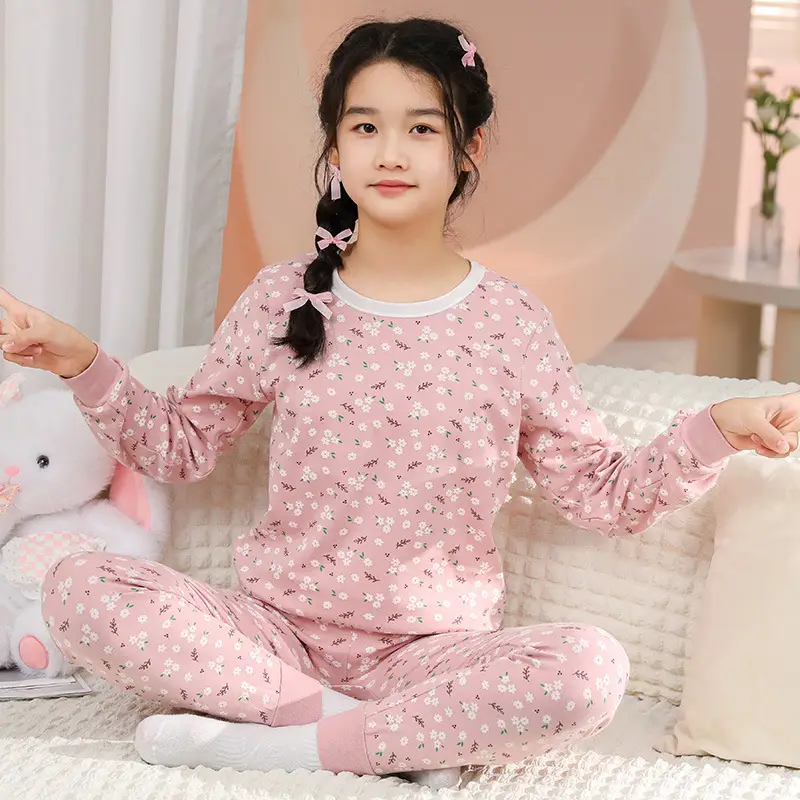 Children's Pure Cotton Soccer Print Pajama Set Grey - Image 6