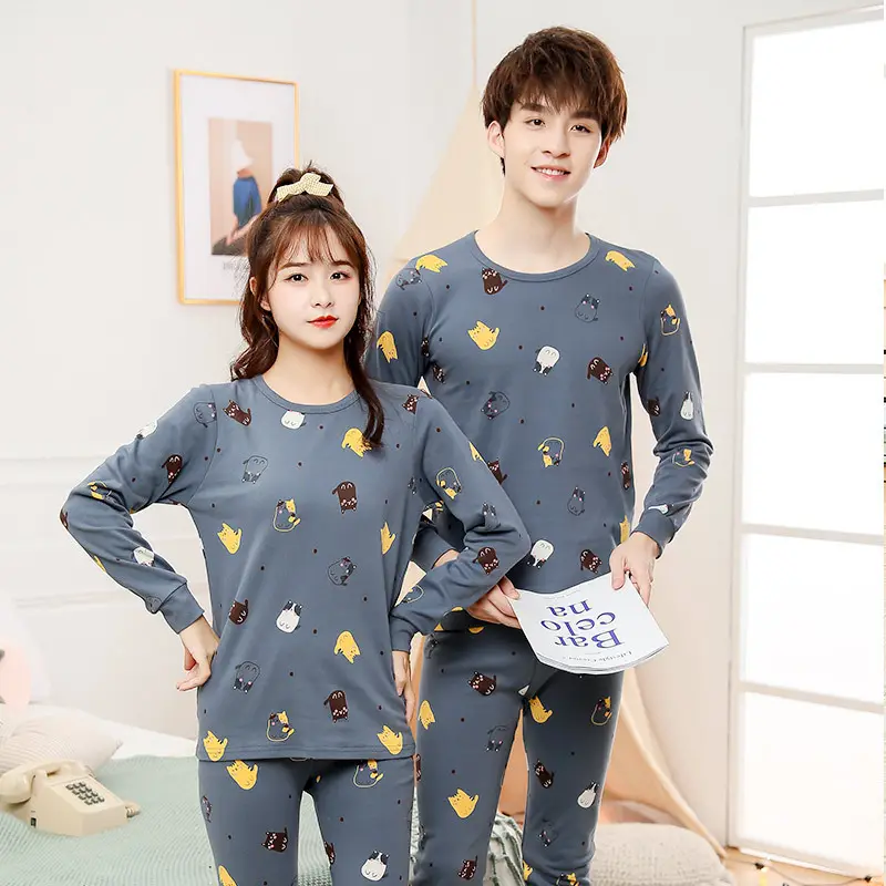 Children's Pure Cotton Soccer Print Pajama Set Grey - Image 9