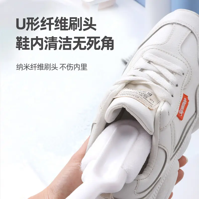 Soft Bristled Shoe Cleaning Brush with Hook - Image 4