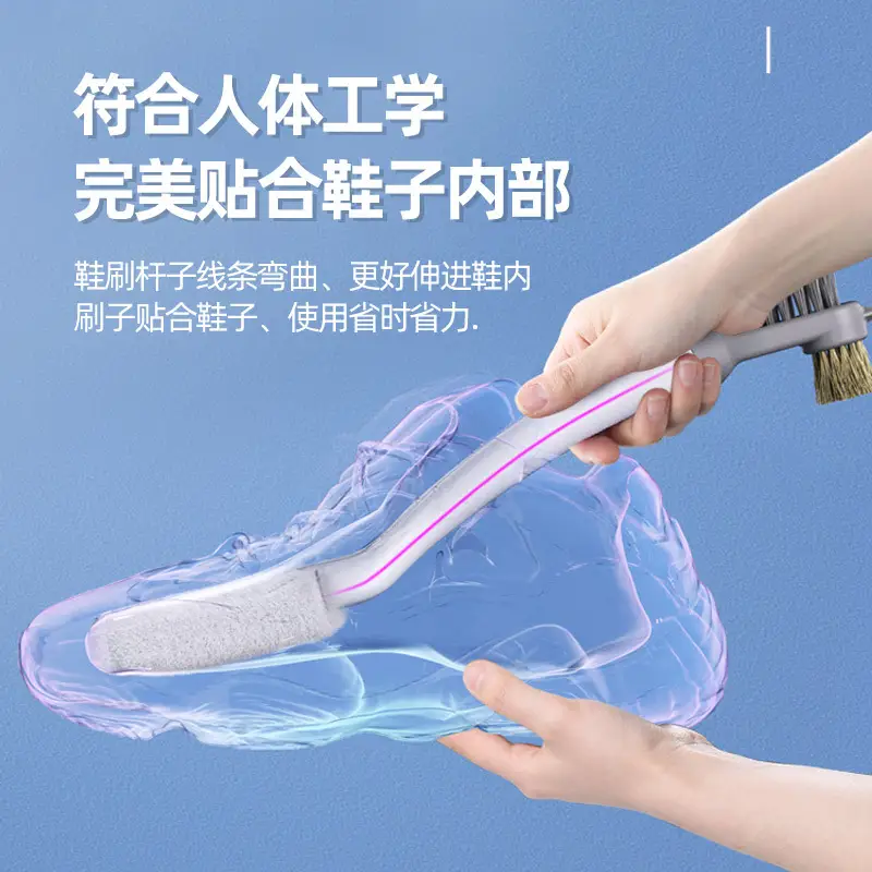 Soft Bristled Shoe Cleaning Brush with Hook - Image 5