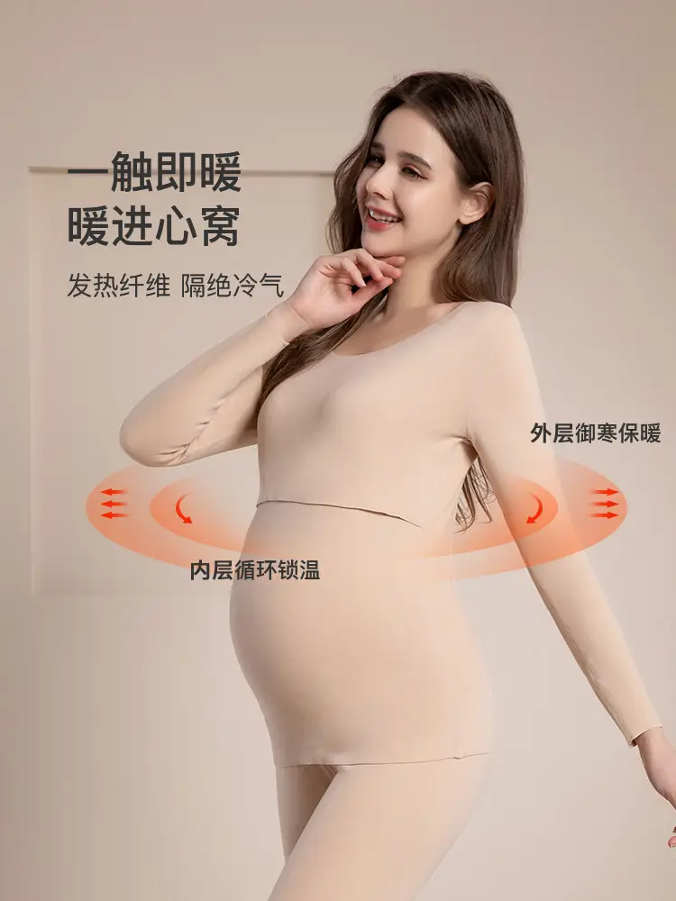 Pink Long Sleeve Maternity Top for Women - Image 22