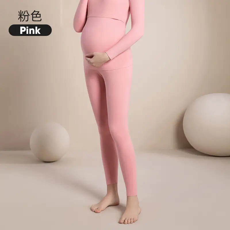 Pink Long Sleeve Maternity Top for Women - Image 18