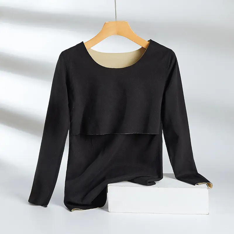 Pink Long Sleeve Maternity Top for Women - Image 8