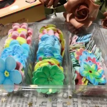 Blue Sticky Rice Paper Banknotes Coins Butterfly Flowers Mahjong Snowflakes - Image 13