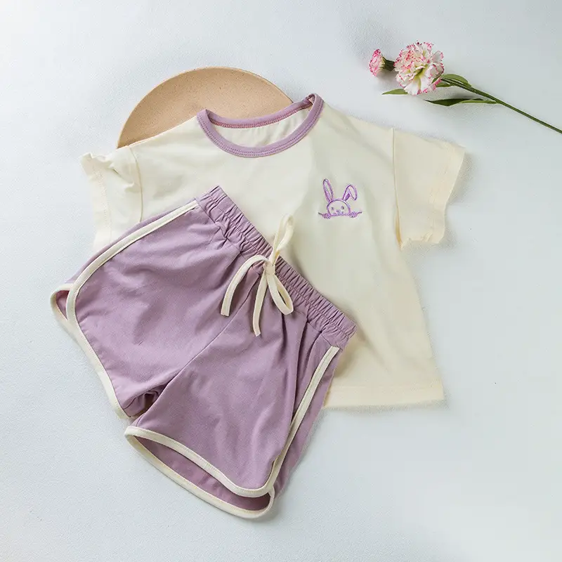 2025 Korean Style Girls Suit Embroidered Shorts Set - Image 5