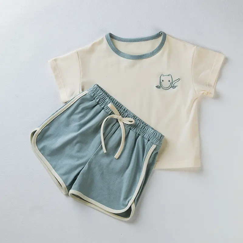 2025 Korean Style Girls Suit Embroidered Shorts Set - Image 2