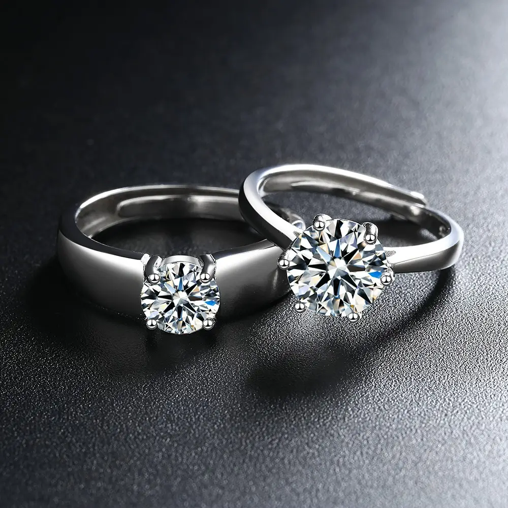 Korean Style Zircon Open Ring Couple Set — feature 4