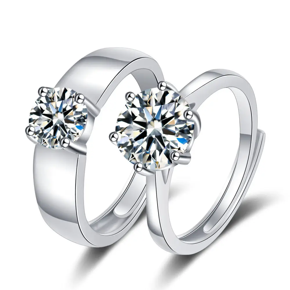 Korean Style Zircon Open Ring Couple Set — feature 5