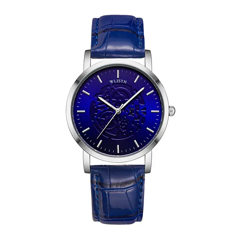 Walis Classic Rose Gold Couple Watch with Skeleton Dial - Image 3