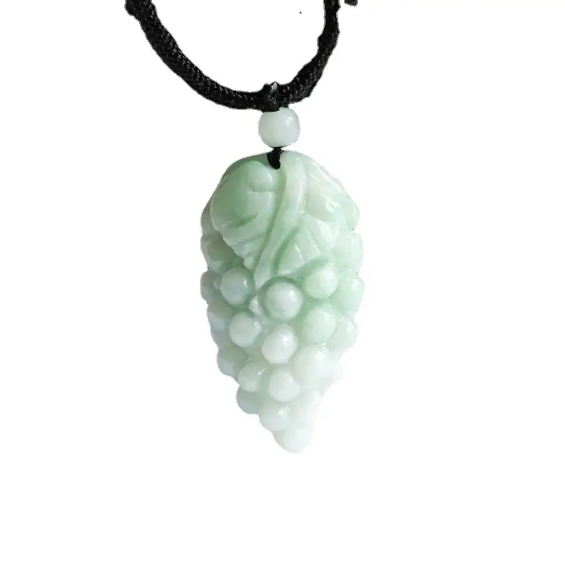 Grape Pendant Necklace Green Jade A-Grade Natural Gemstone - Image 6