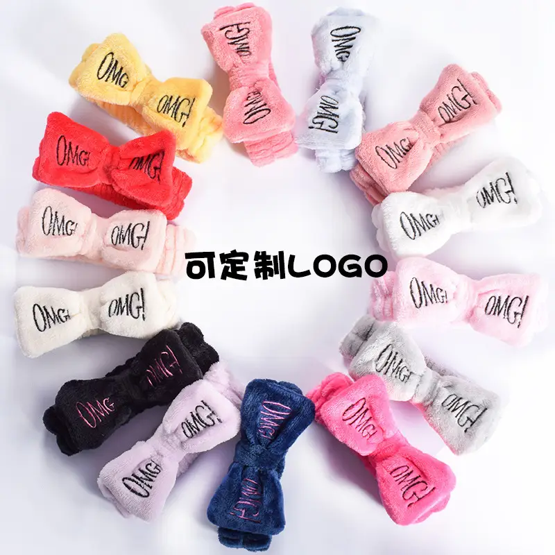 Cute Flannel OMG Hair Band for Girls - Image 17