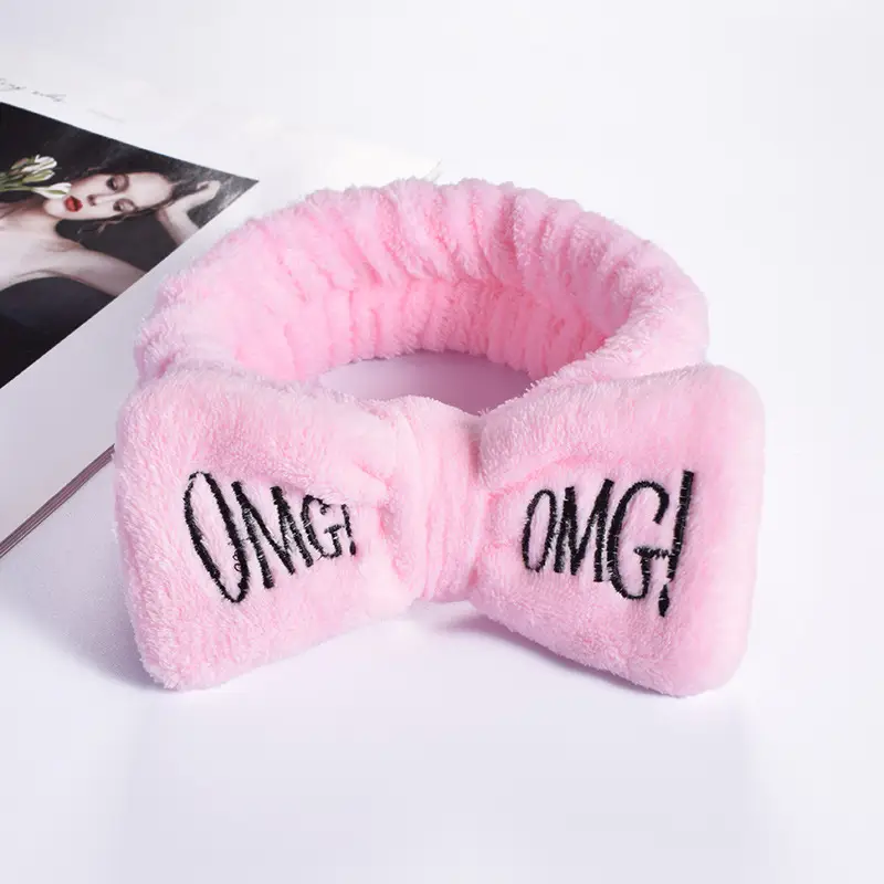 Cute Flannel OMG Hair Band for Girls - Image 2