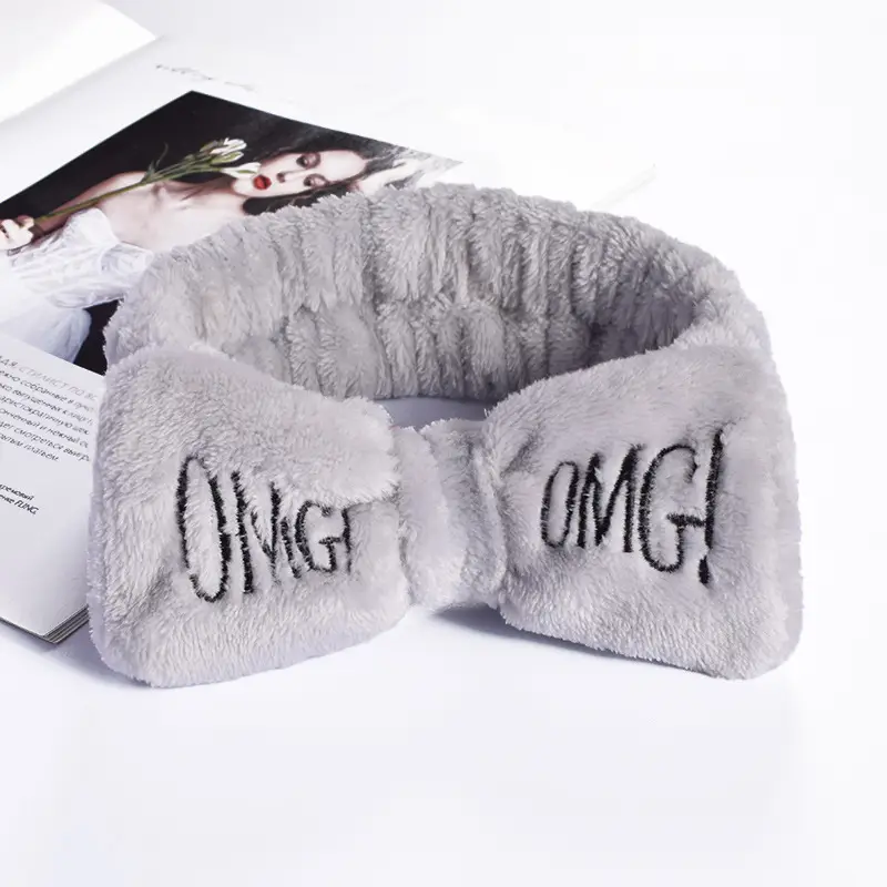 Cute Flannel OMG Hair Band for Girls - Image 3