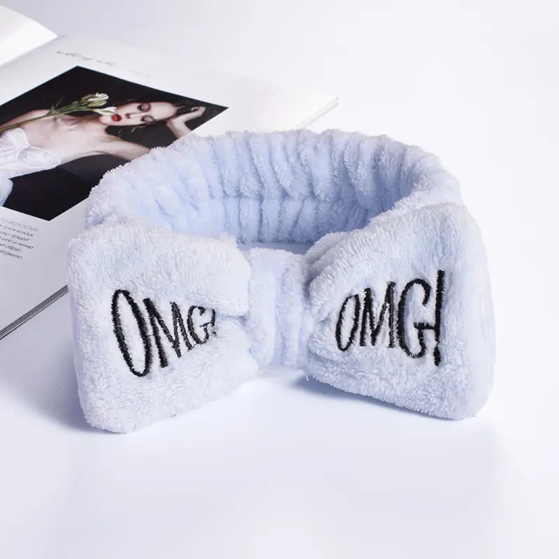 Cute Flannel OMG Hair Band for Girls - Image 4