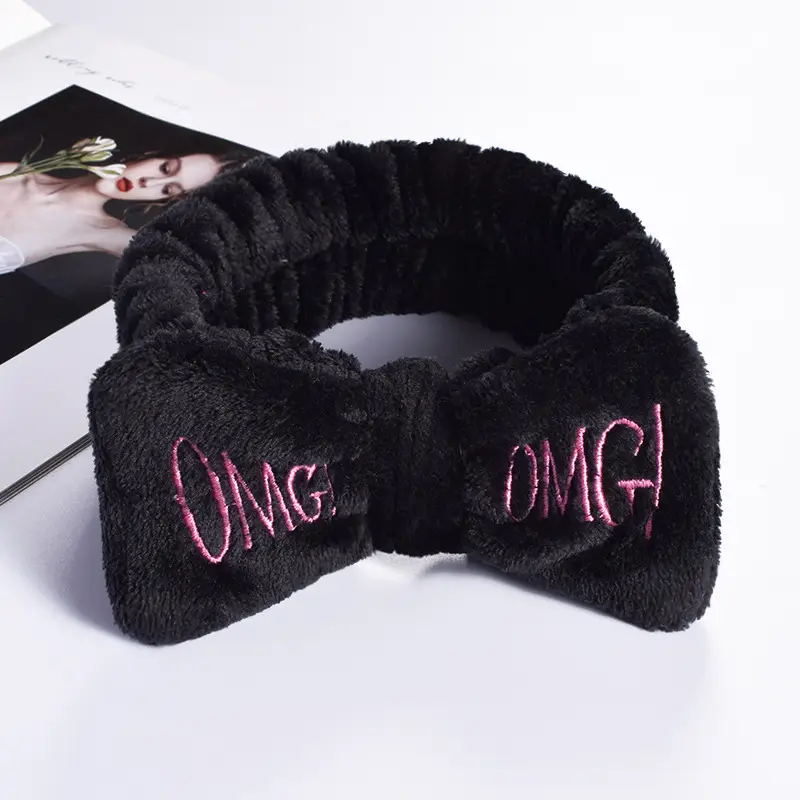 Cute Flannel OMG Hair Band for Girls - Image 7