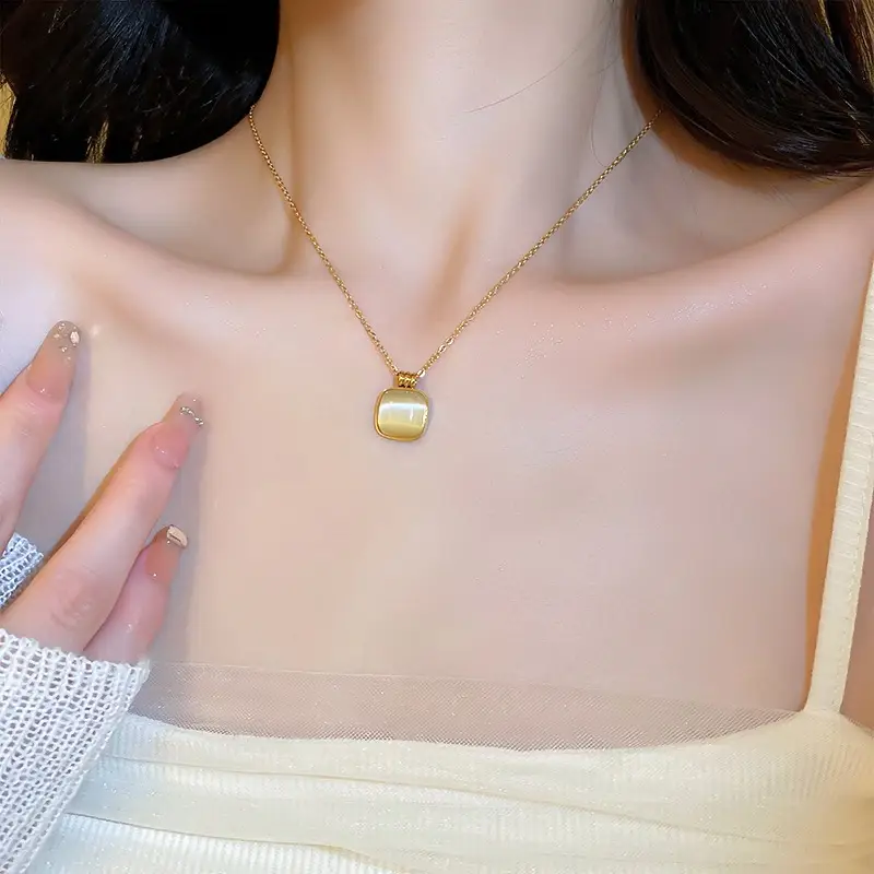 Titanium Steel Cat's Eye Necklace for Women — feature 10