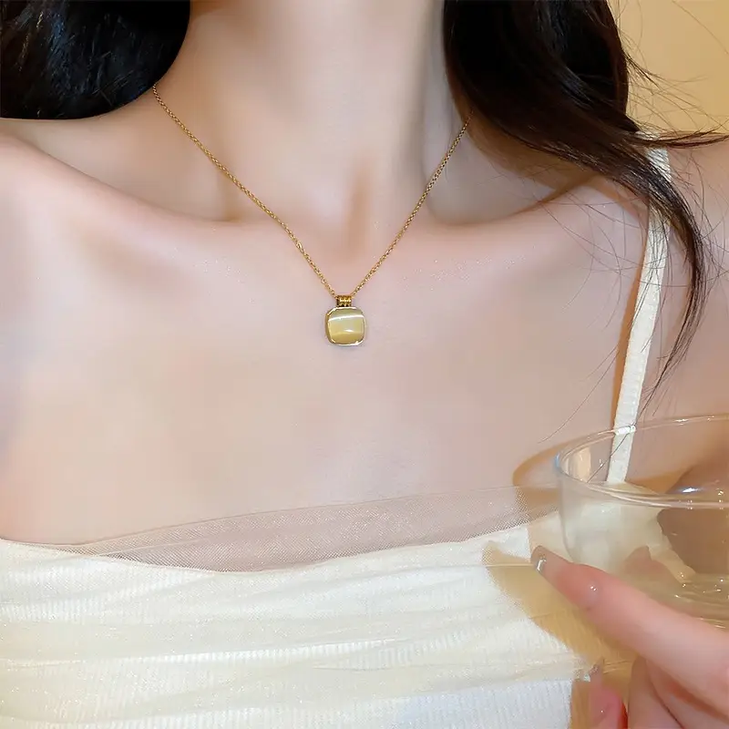 Titanium Steel Cat's Eye Necklace for Women — feature 11