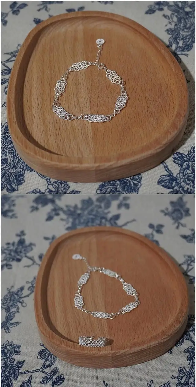 Silver Hollow Lace Sweet Fairy Bracelet for Women — feature 1