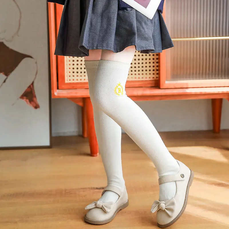 Black R Logo Kids Over-the-Knee Socks - Image 7